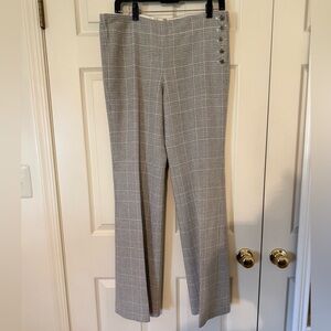 Elevenses Gray Checkered Straight Leg Pants